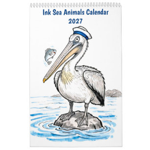 Calendrier des Animaux de la Mer à l'Encre 2027 –
