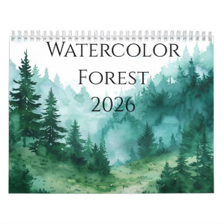 Calendrier des aquarelles de la forêt 2026 : Une a