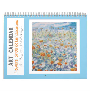 Calendrier des arts Fleurs Oiseaux et paysages