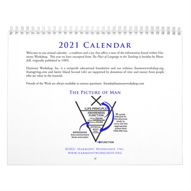 Calendrier des ateliers sur l'harmonie 2021 (Protection)