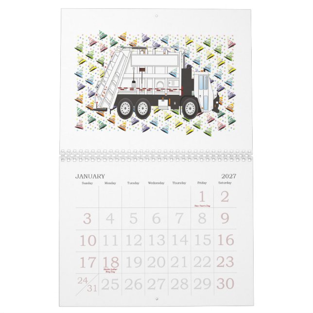 Calendrier des camions à ordures 2012 (Jan 2027)
