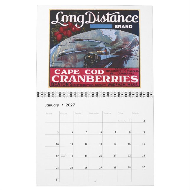 Calendrier des canneberges 2011 (Jan 2027)