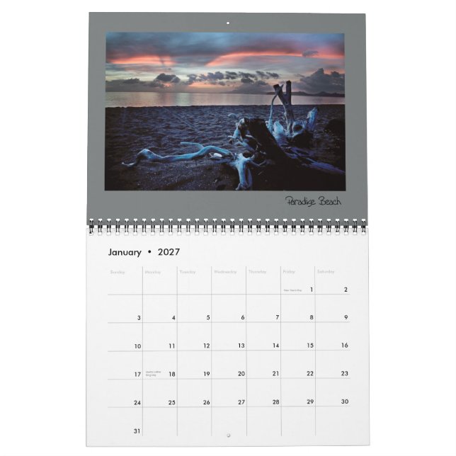 Calendrier des Caraïbe d'île du Niévès (Jan 2027)