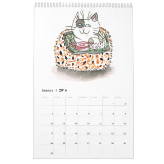 Calendrier des chats Sushi