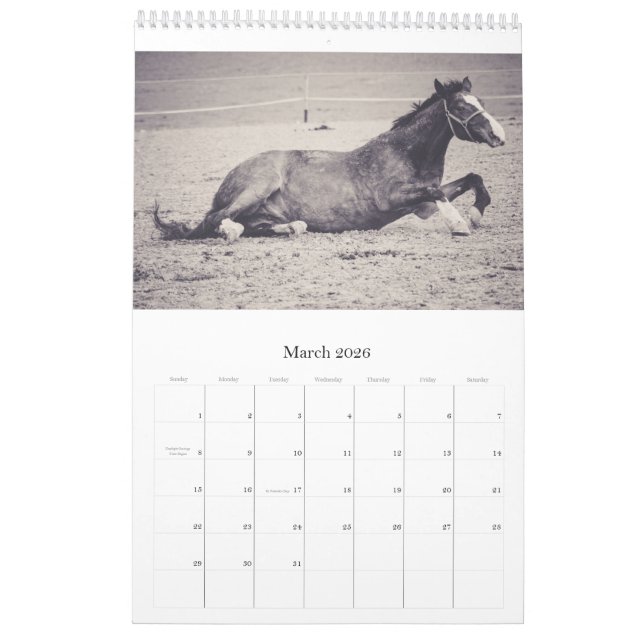 Calendrier des chevaux... (Mar 2026)