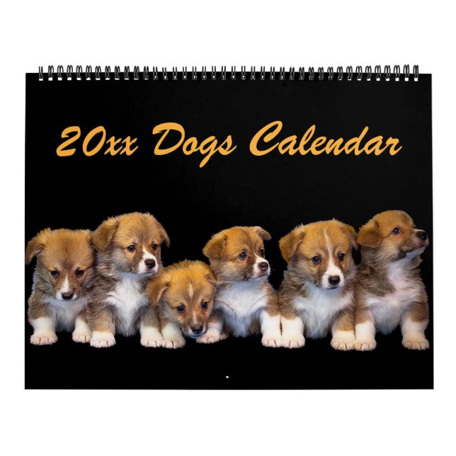 Calendrier des chiens 20xx modifiables (Protection)
