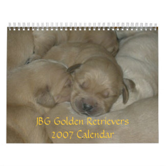 Calendrier des chiens d'arrêt d'or 2007 de JBG