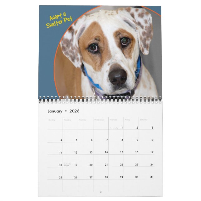 Calendrier des chiens de garde (Jan 2026)