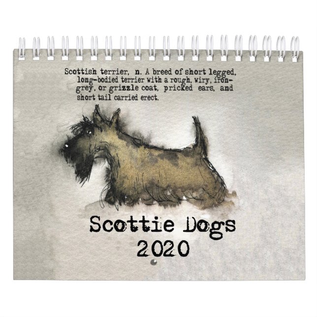 Calendrier des Chiens de Scottie 2020 (Protection)