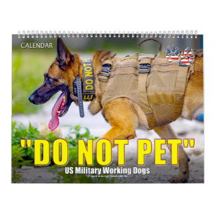 Calendrier des chiens militaires de travail améric