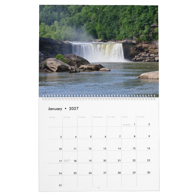 Calendrier des chutes d'eau 2025 (Jan 2027)