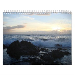 Calendrier des couchers du soleil 2009 d'océan