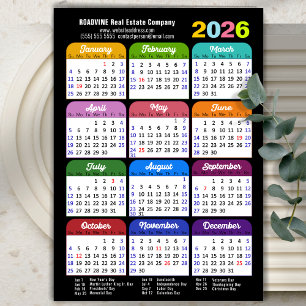 Calendrier des couleurs 2026 Vacances US Entrepris