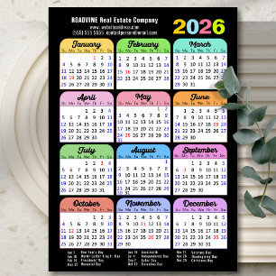 Calendrier des couleurs 2026 Vacances US Entrepris