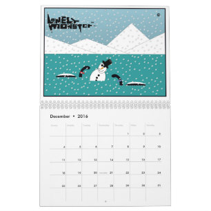 Calendrier des dessins animés Monster (deux pages