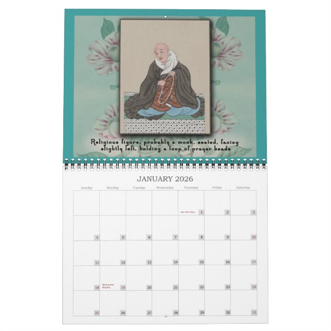 Calendrier des dessins japonais du XIXe siècle (Jan 2026)