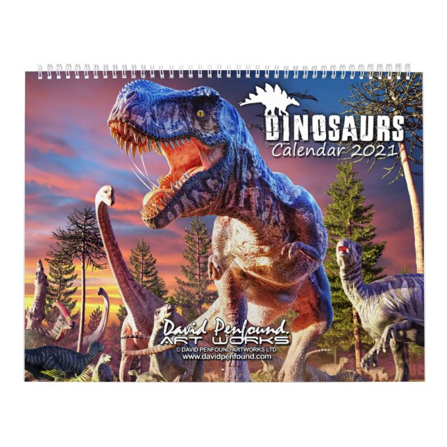 Calendrier des dinosaures 2021 David Penfound (Protection)