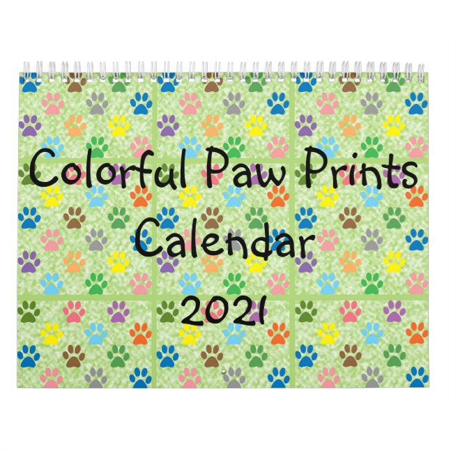 Calendrier des empreintes de pattes colorés (Protection)