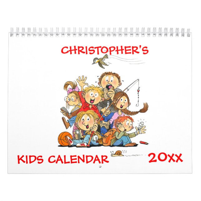 Calendrier des enfants rouges - Calendrier amusant (Protection)