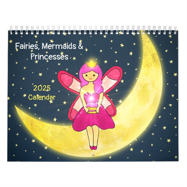 Calendrier des fées, sirènes et princesses 2025 (Protection)
