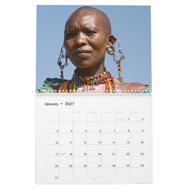 Calendrier des femmes africaines (Jan 2027)