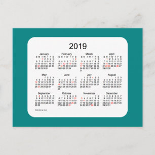 Calendrier des fêtes 2019 par Janz Carte postale T