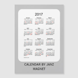 Calendrier des fêtes d'argent 2017 par Janz 5x7 Ma