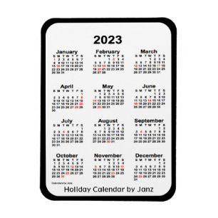 Calendrier des fêtes noires 2023 par Janz Magnet