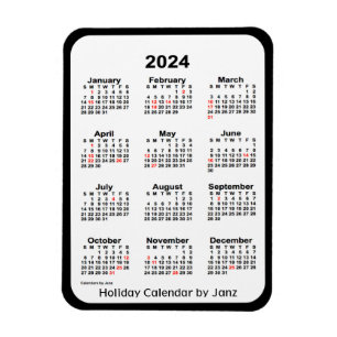 Calendrier des fêtes noires 2024 par Janz Magnet