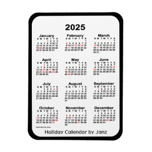 Calendrier des fêtes noires 2025 par Janz Magnet