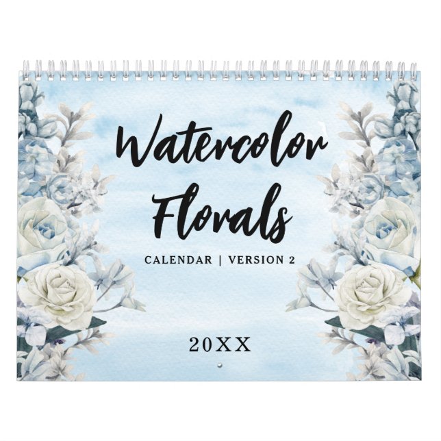 Calendrier des fleurs d'aquarelle (Protection)