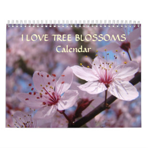 Calendrier des fleurs d'arbre rose Fleurs blanches