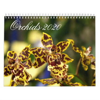 Calendrier des fleurs d'orchidées 2020