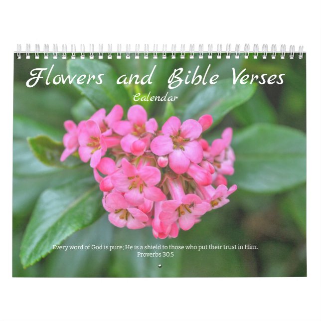 Calendrier des fleurs et des versets bibliques (Protection)