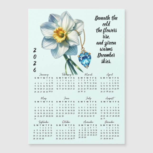 Calendrier des fleurs et pierres de naissance de d (Devant)