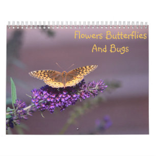 Calendrier des fleurs, papillons et bogues