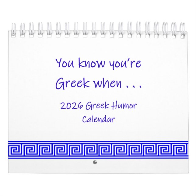 Calendrier des Humours grecs 2026 (Protection)