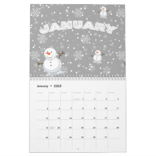 Calendrier Des icônes ludiques et colorées, simples et joyeus