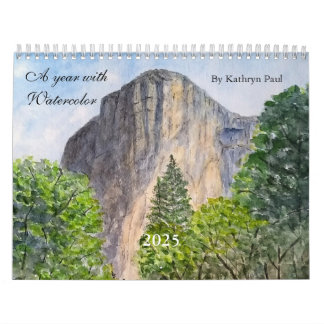 Calendrier des murs peintures aquarelles