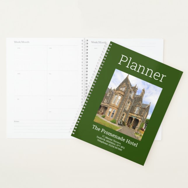 Calendrier des noms d'hébergement d'hôtel (Devant avec enveloppe)