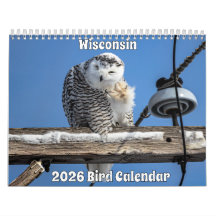 Calendrier des oiseaux du Wisconsin 2026