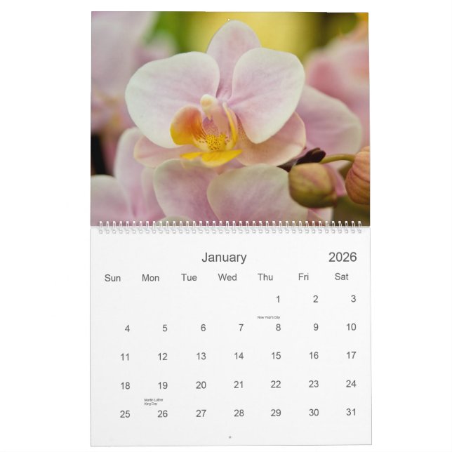 Calendrier des orchidées 2011 (Jan 2026)