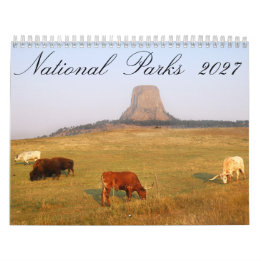 Calendrier des parcs nationaux 2027 12 mois