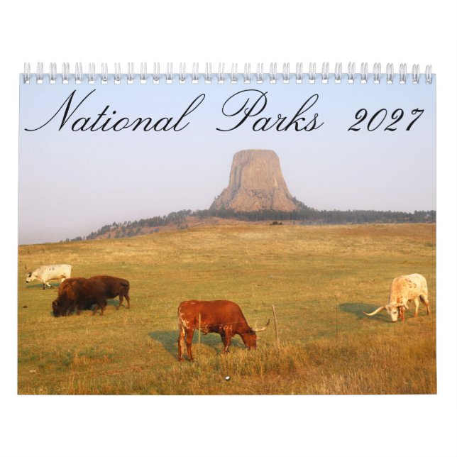 Calendrier des parcs nationaux 2027 12 mois (Protection)