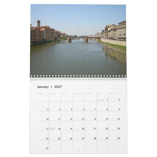 Calendrier des parois de fLORENCE (Jan 2027)