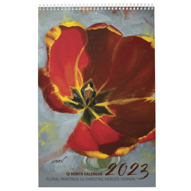 Calendrier des peintures à fleurs 2023 (Protection)