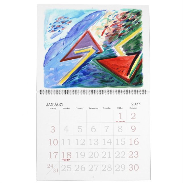 Calendrier des peintures Abstraites (Jan 2027)