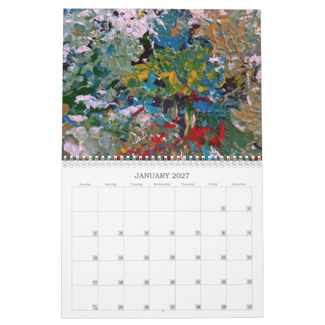 Calendrier des peintures artistiques Abstraites po (Jan 2027)