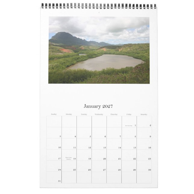 Calendrier des photos de Kauai 2011 (Jan 2027)