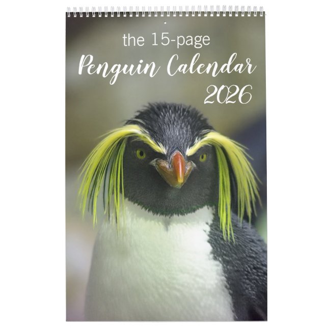 Calendrier des pingouins de 15 mois avec descripti (Protection)
